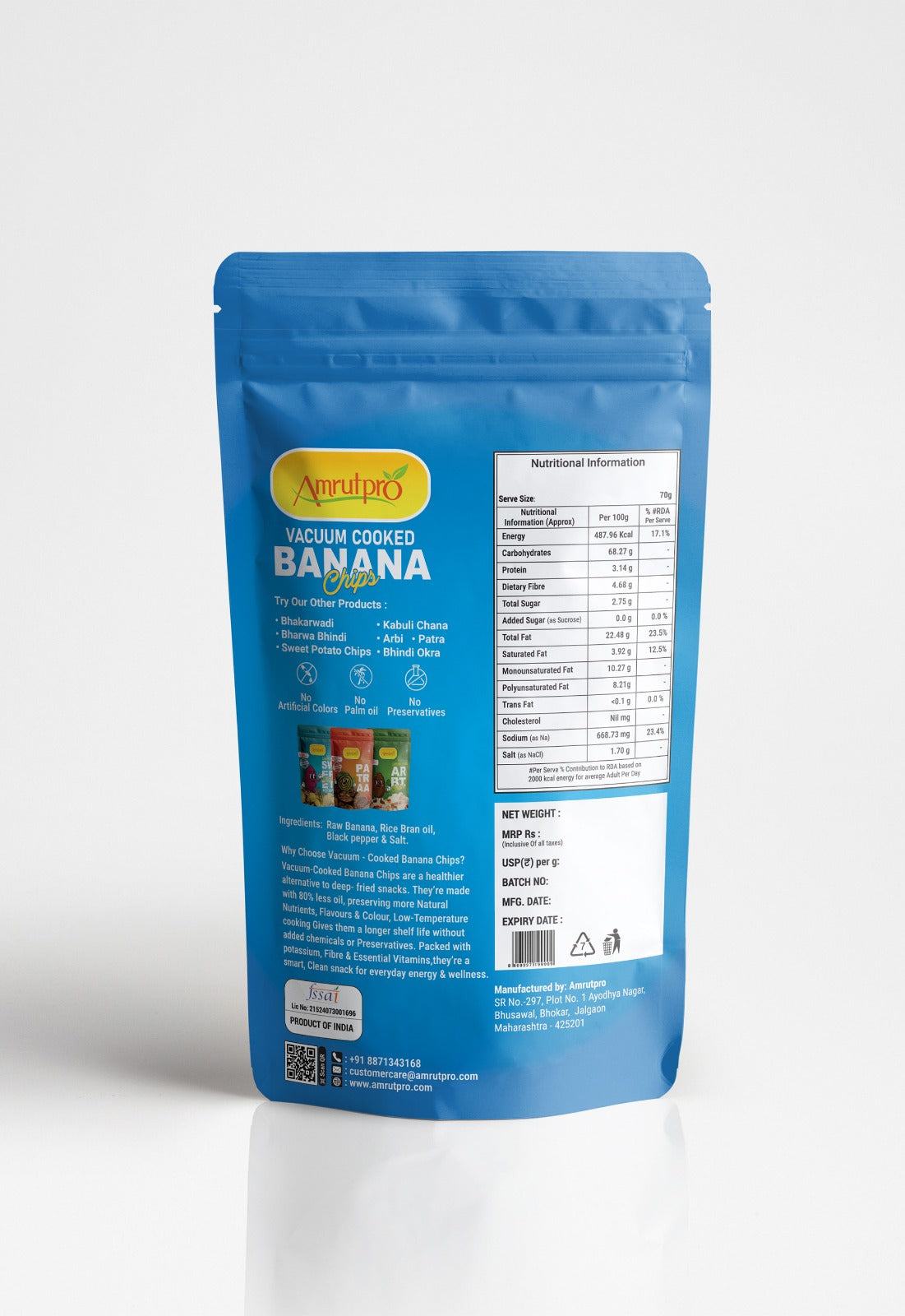 Banana Vacuum cooked chips